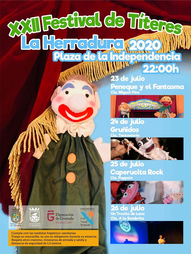 Cartel del Festivald e títeres de La Herradura (AYTO. ALMUÑÉCAR)