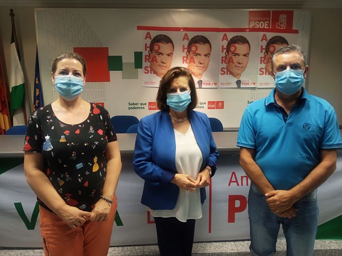 Miembros del PSOE durante la visita a Guadix (PSOE) 