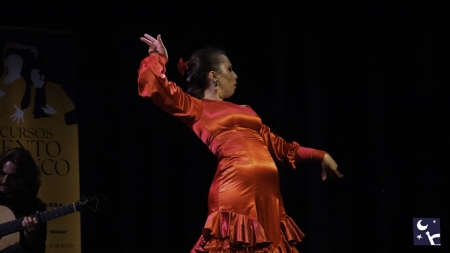 Irene Rueda interpretó taranto y soleá en la final (FUNDACIÓN CRISTINA HEEREN)