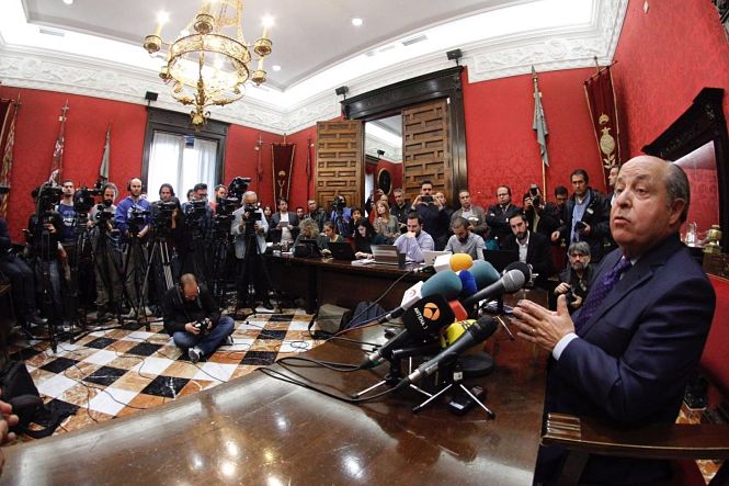Torres Hurtado en rueda de prensa después de quedar en libertad tras ser arrestado en la operación Nazarí (EUROPA PRESS/ALEX CÁMARA) 