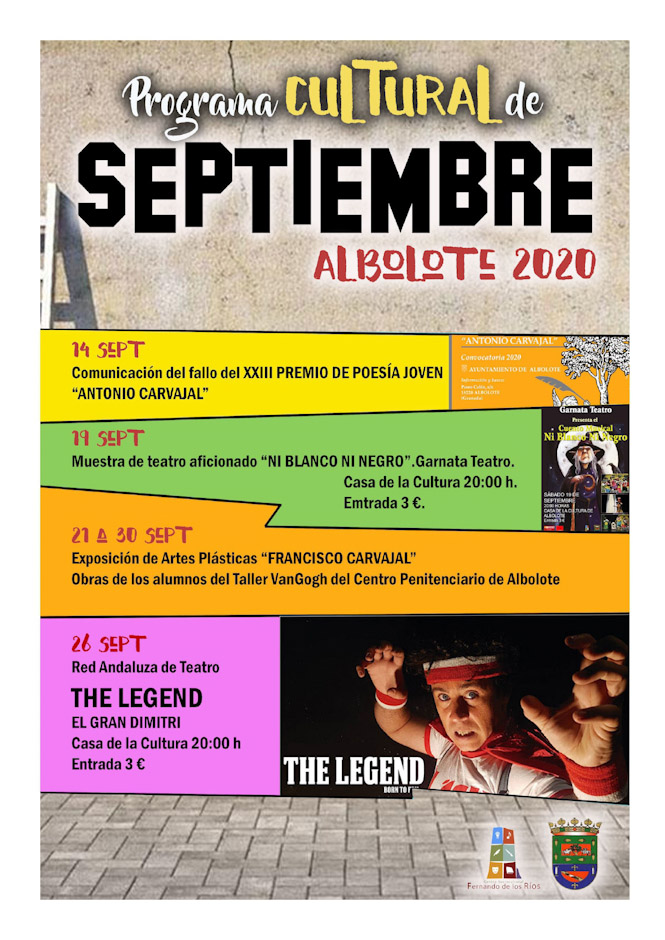 Programación cultural del mes de Septiembre en Albolote (AYTO. ALBOLOTE)