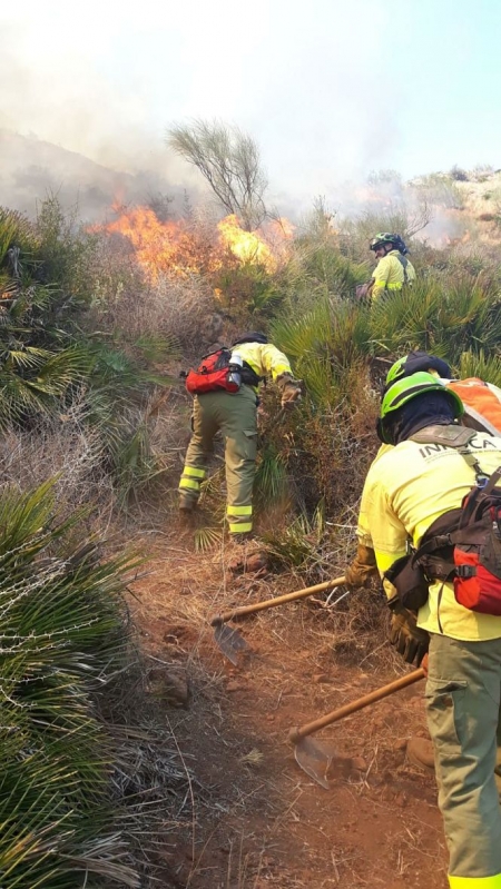 Bomberos del Infoca trabajando en un incendio (INFOCA /ARCHIVO) 