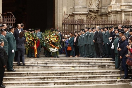 Misa funeral celebrada en la Catedral de Granada en 2018 por el guardia civil disparado en Huétor Vega en acto de servicio (ÁLEX CÁMARA - EUROPA PRESS) 