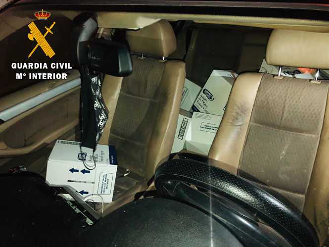 Vehículo donde fue encontrado el aceite (GUARDIA CIVIL)