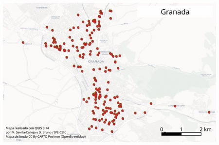 Mapa de Granada (FUNDACIÓN DESCUBRE) Mapa de Granada (FUNDACIÓN DESCUBRE)