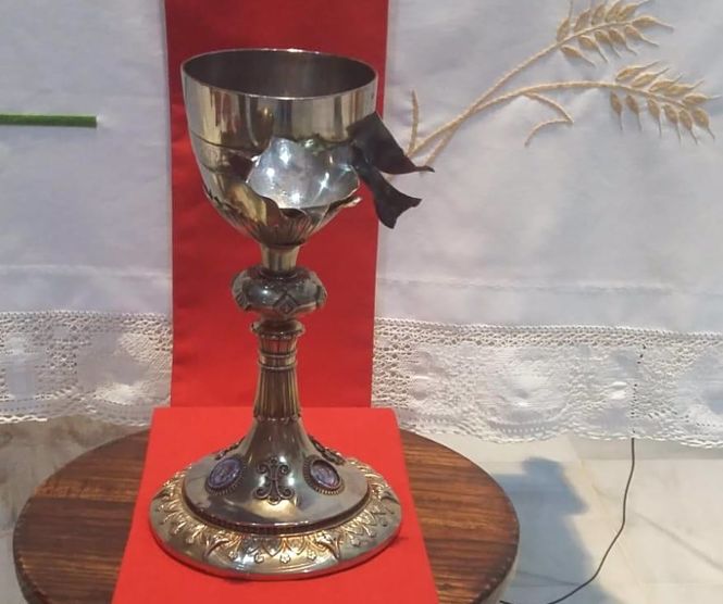 Cáliz profanado por Daesh (DIÓCESIS)