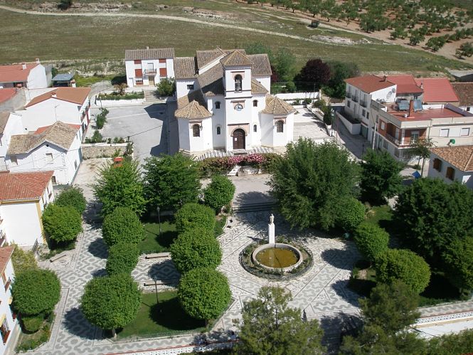Vista aérea de la Plaza de Arenas del Rey (ANDALUCÍA.ORG)