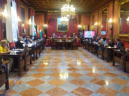 Pleno del Ayuntamiento de Granada en septiembre de 2020 (EUROPA PRESS)