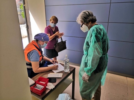 Test rápidos del coronavirus para personal educativo, en imagen de archivo (JUNTA)