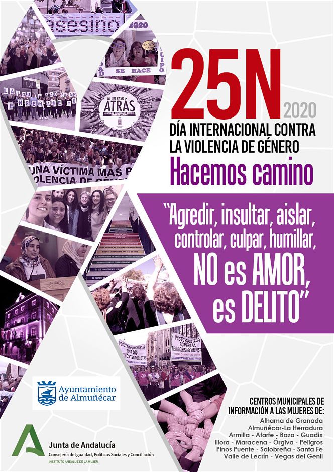 Cartel de la campaña contra la violencia de género (AYTO. ALMUÑÉCAR)