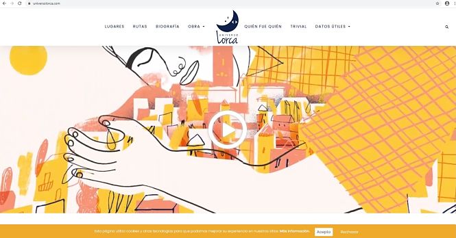 Captura de pantalla de la web `Universo Lorca` (DIPUTACIÓN)