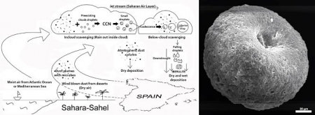 Secuencia de formación de los iberulitos en la atmósfera con implicación bacteriana (UGR)