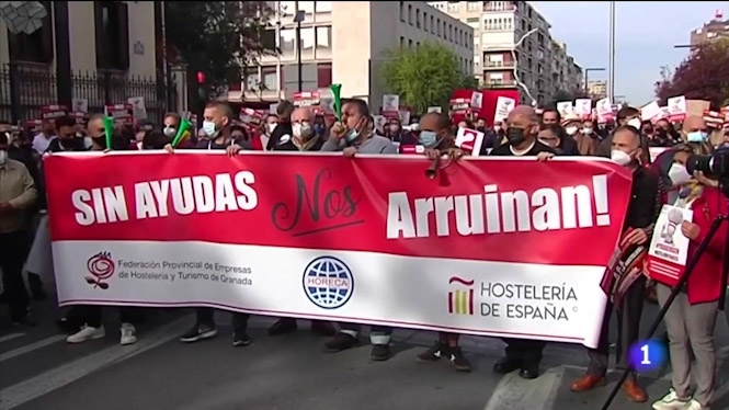  Concentración de hosteleros en Granada (GRN)
