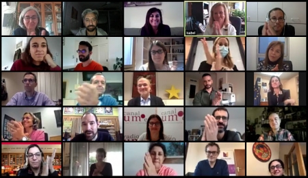 Imagen de la reunión telemática )UGR) Imagen de la reunión telemática )UGR)