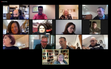 Imagen del ecnuentro telemático (PSOE)