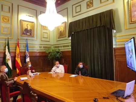 Imagen de la reunión telemática (AYTO. MOTRIL)
