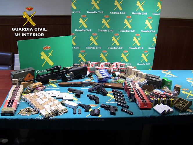 Armas intervenidas en la operación Treta (GUARDIA CIVIL)