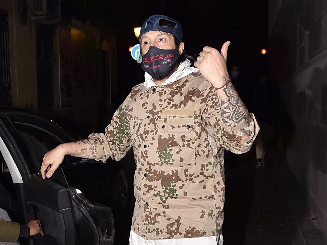 Rafael Amargo, anoche tras su puesta en libertad (EUROPA PRESS) 