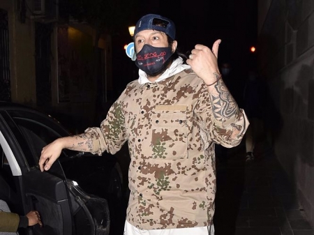 Rafael Amargo, anoche tras su puesta en libertad (EUROPA PRESS) 