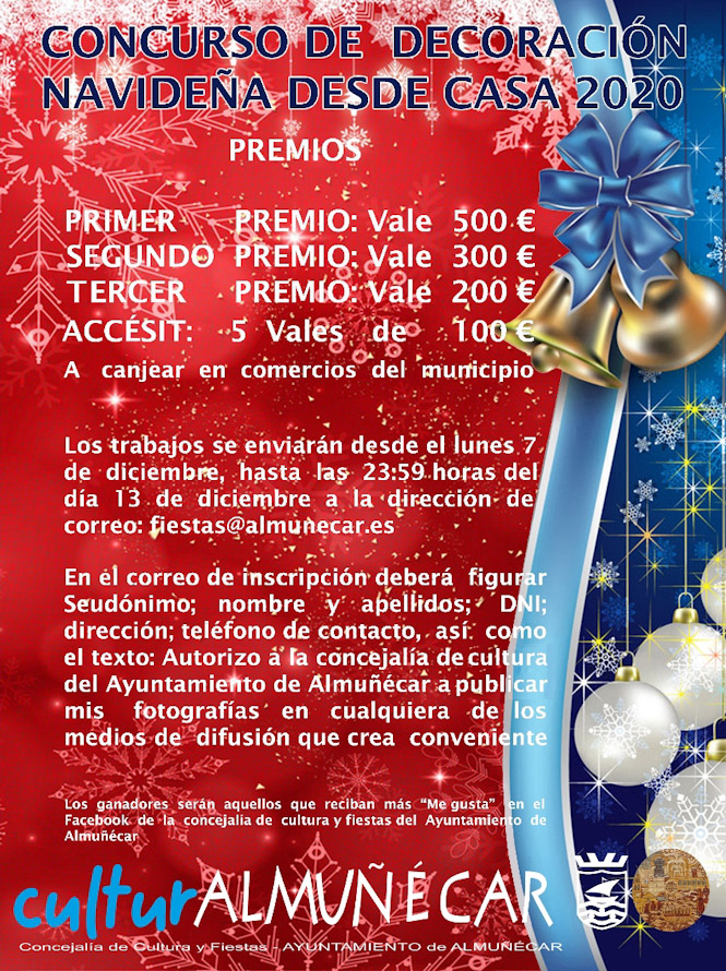 Cartel del concurso de de decoración navideña (AYTO. ALMUÑECAR) 