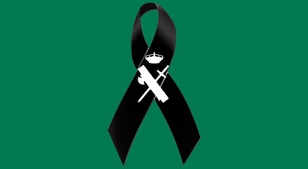 Crespón negro con el logo de la Guardia Civil (GUARDIA CIVIL) 