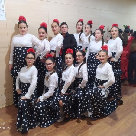 Algunas de las integrantes de la Escuela Municipal de Flamenco (AYTO. HUÉTOR TAJAR)