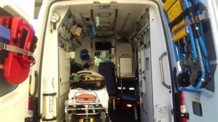 Interior de una ambulancia 