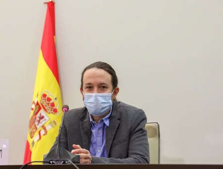 El vicepresidente del Gobierno y ministro de Derechos Sociales y Agenda 2030, Pablo Iglesias (MARTA FERNÁNDEZ / EUROPA PRESS)
