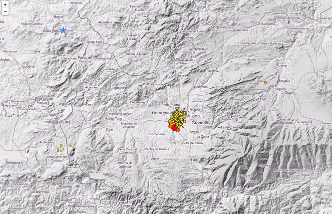 Enjambre sísmico en Granada (INSTITUTO GEOGRÁFICO NACIONAL) 