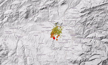 Enjambre sísmico en Granada (INSTITUTO GEOGRÁFICO NACIONAL) 