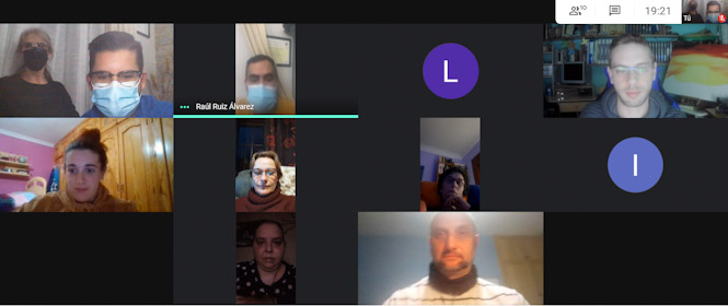 Imagen de la asamblea telemática (PSOE LANJARÓN)