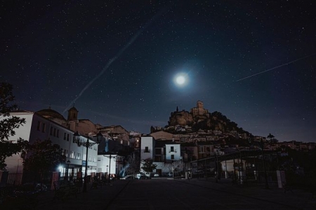 Montefrío anoche durante el apagón, completamente a oscuras.(JUAN COBOS LEYVA)
