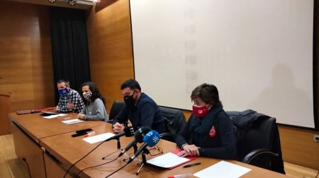 Imagen de la rueda de prensa de los sindicatos (CSIF)