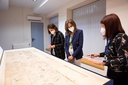 La Alhambra restaura una acuarela de Isidoro Marín que reproduce las pinturas de las `casas del Partal` (PATRONATO DE LA Alhambra) 