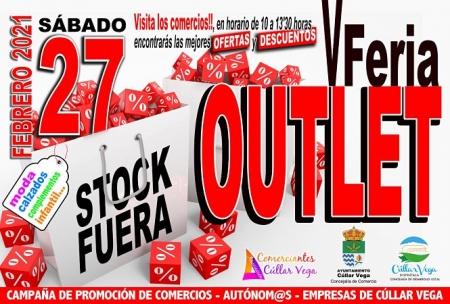Cartel de la V Feria Outlet (AYTO. CÚLLAR VEGA)