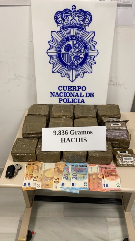 Imagen del hachís incautado (POLICIA NACIONAL)