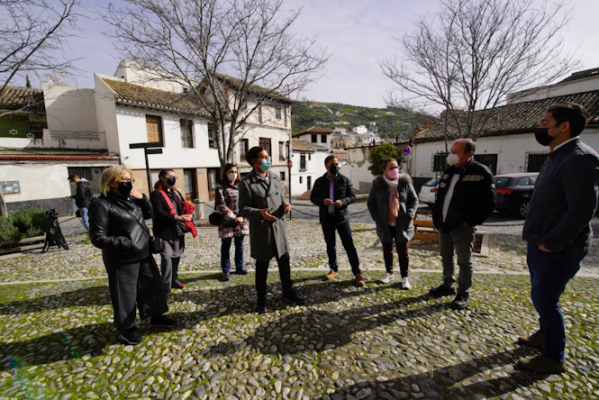 Imagen de la visita al Albaicin (PSOE)