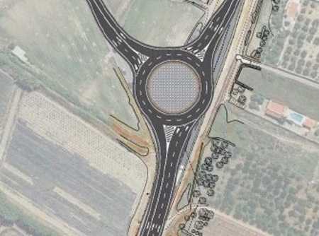 Plano del proyecto de glorieta en el acceso Oeste de Motril (MITMA) 