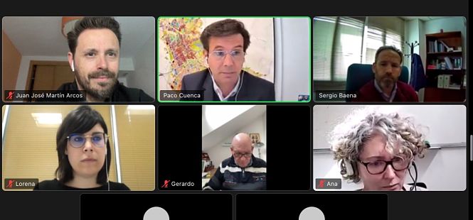 Imagen de la reunión telemática (PSOE) 