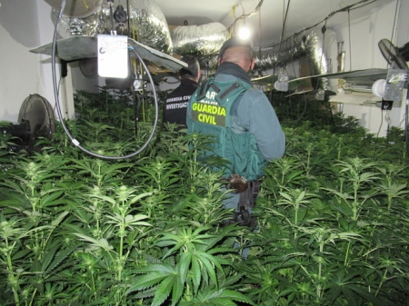 Un agente de la Guardia Civil en uno de los centros desarticulados (GUARDIA CIVIL) Un agente de la Guardia Civil en uno de los centros desarticulados (GUARDIA CIVIL)