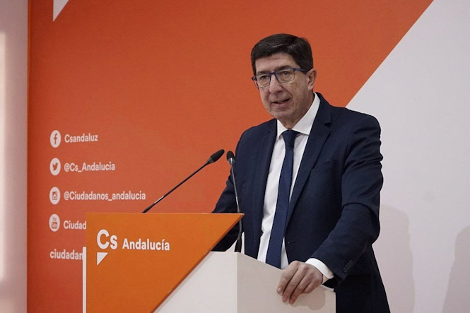 El coordinador de Ciudadanos (Cs) en Andalucía y vicepresidente de la Junta de Andalucía, Juan Marín (CIUDADANOS)