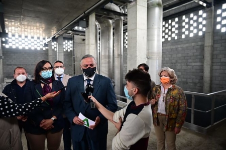 Pablo García ha visita el nuevo colector de Cúlalr Vega (JUNTA)