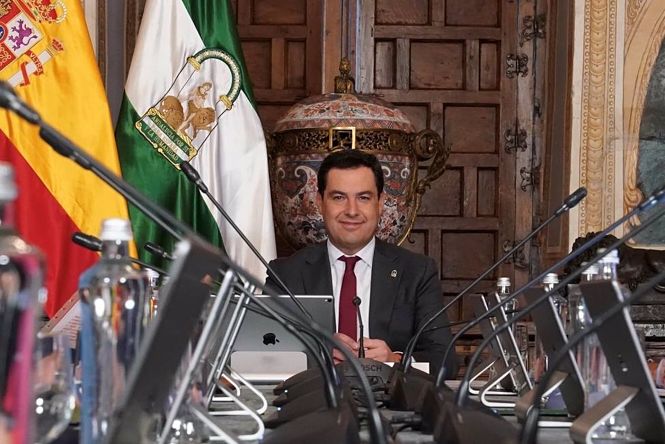 Juanma Moreno preside el Consejo de Gobierno de la Junta de Andalucía, en imagen de archivo (JUNTA DE ANDALUCÍA) 