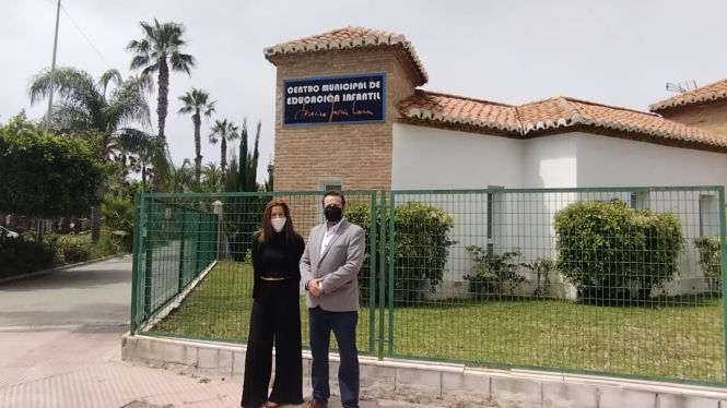 Imagen de la visita al Colegio Federico García Lorca (CIUDADANOS)