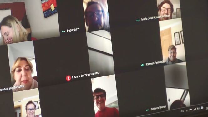 Imagen de la reunión virtual (AYTO. HUÉTOR TÁJAR)