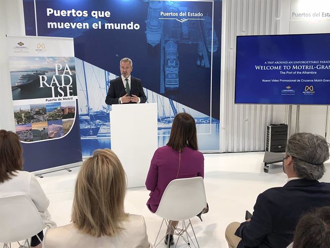 Presentación en Fitur del vídeo promocional del puerto de Motril (AUTORIDAD PORTUARIA DE MOTRIL)