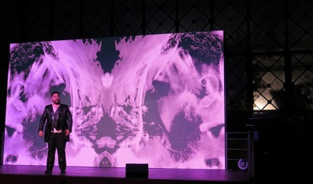 David Bastidas recoge su galardón (FUNDACIÓN SGAE)