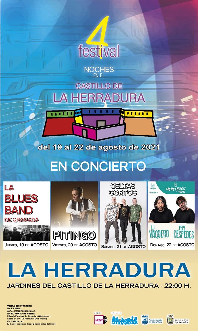 Cartel de las IV noches del castillo de La Herradura (AYTO. ALMUÑECAR) 