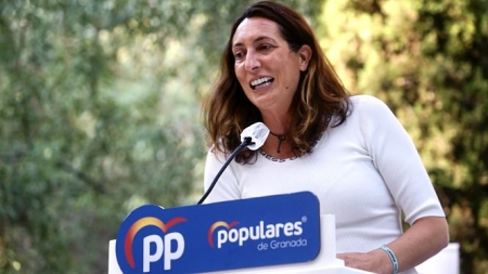 Loles López durante la visita a la Comarca de la Alpujarra y El Valle (PP)