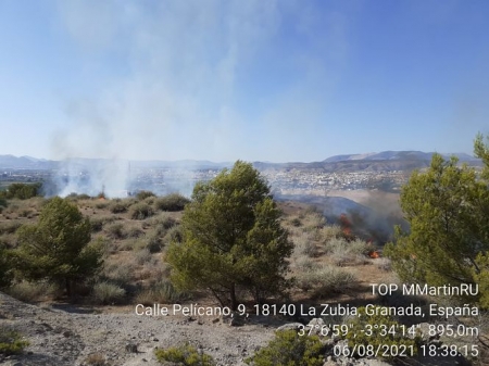 Lugar del incendio (INFOCA) 